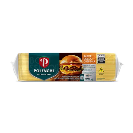 Queijo cheddar fatiado